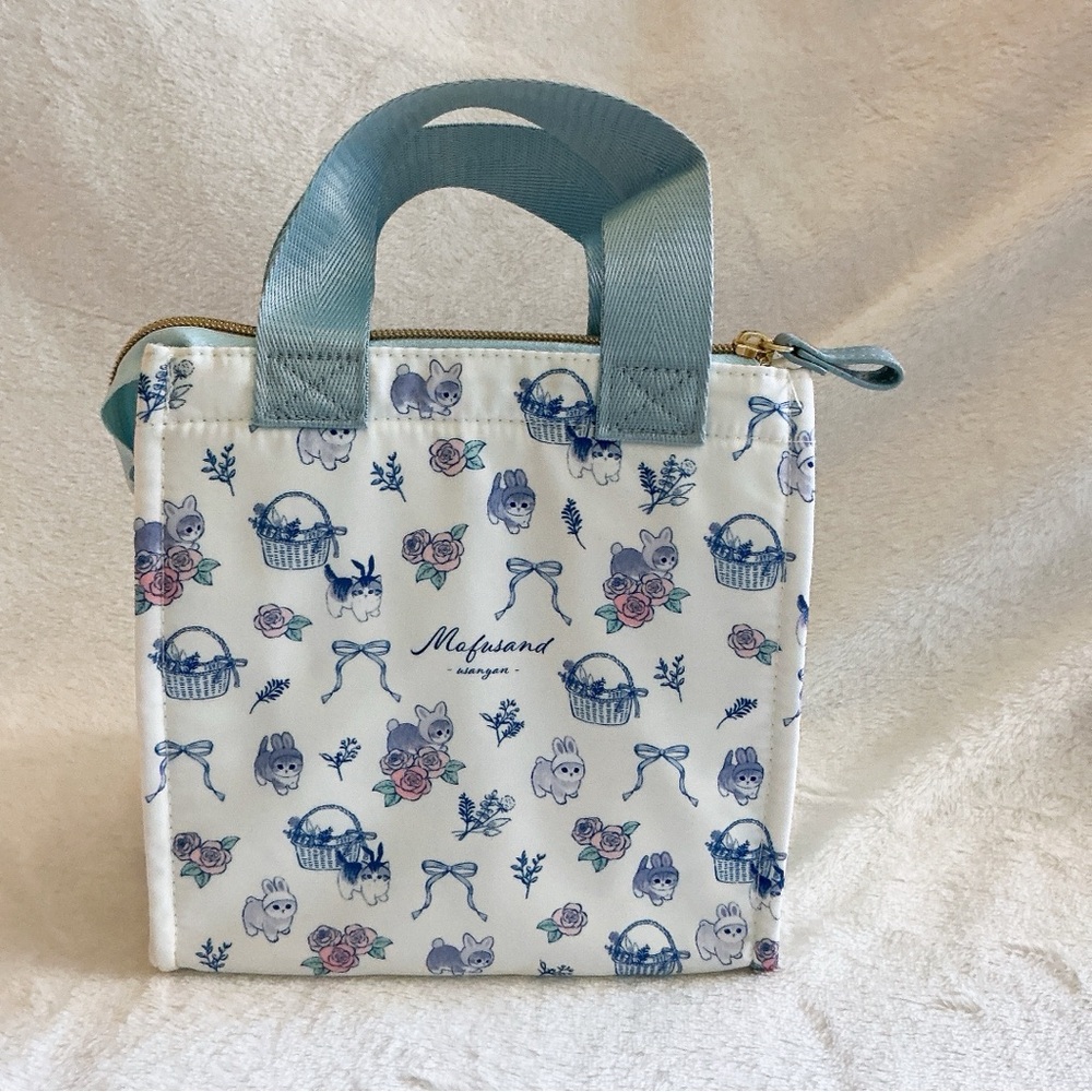 NWOT high quality Lolita Mofusand kitty bunny cat usanyan lunch bento bag blue
